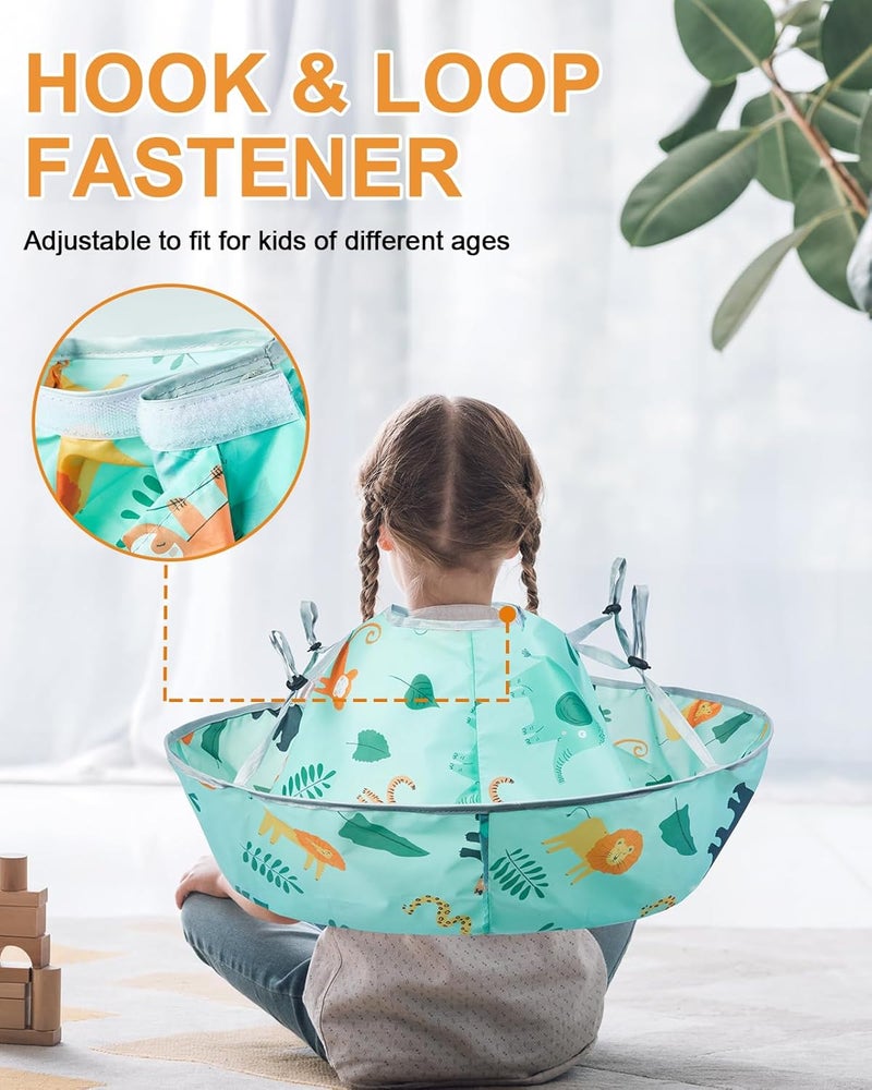 Lictin Haircut Capes Umbrella for Kids - Hair Cutting Haircut Cape Kids Waterproof Foldable Adjustment, Hairdressing Umbrella Cape Apron with 1PCS Black Comb - Image 5